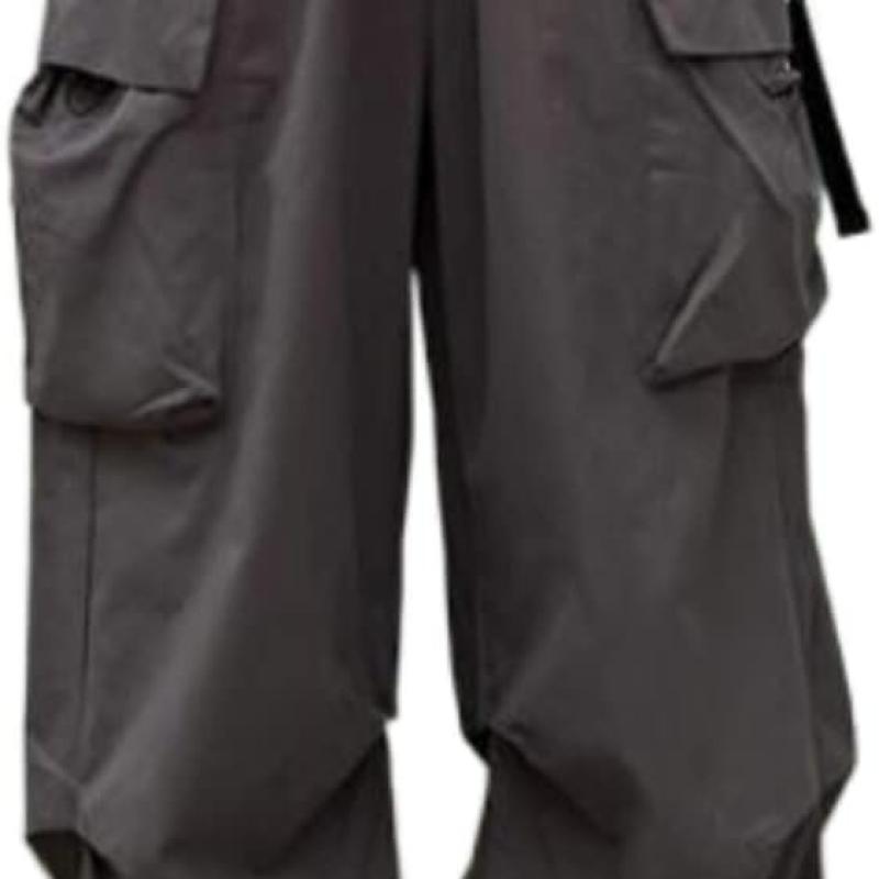 Women Cargo Pants Baggy Y2K Clothing Multi Pockets High Waist Loose Straight Leg Pants Vintage Grunge Aesthetic Clothes