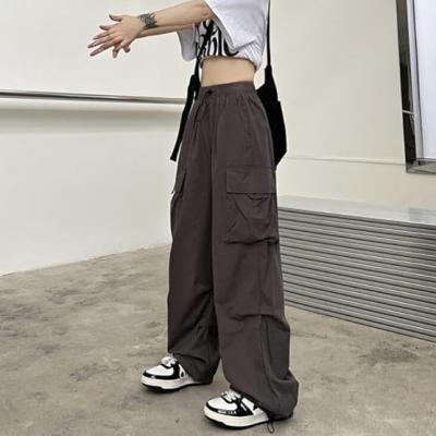 Women Cargo Pants Baggy Y2K Clothing Multi Pockets High Waist Loose Straight Leg Pants Vintage Grunge Aesthetic Clothes