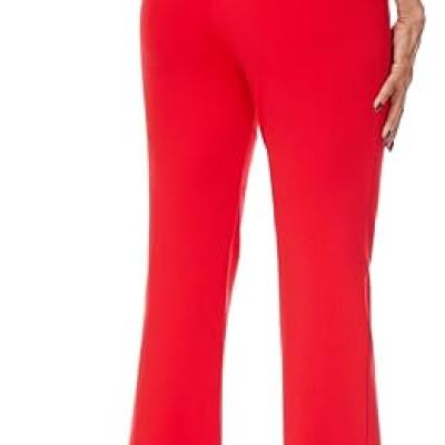Women's Stretchy Straight Leg Dress Work Pants Business Office Casual Slacks with Pockets
