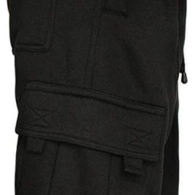 Men's Cargo Sweatpants Casual Fleece Joggers Loose Fit Open Bottom Athletic Pants for Men with Pockets