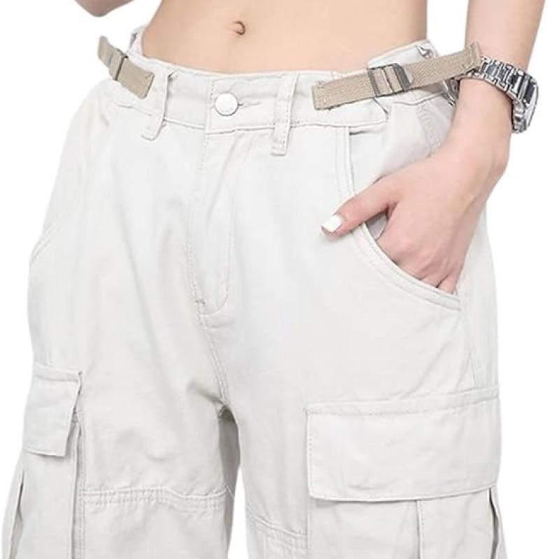 Women Cargo Pants Baggy Y2K Clothing Multi Pockets High Waist Loose Straight Leg Pants Vintage Grunge Aesthetic Clothes