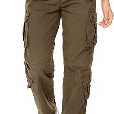 Womens Cargo Army Combat Work Pants with 8 Pockets Casual Cotton Ripstop Construction Pants