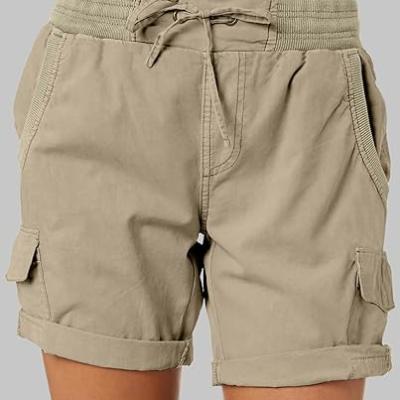 Womens Relaxed Fit High Waist Casual 4 Pocketed 2025 Hiking Outdoor Summer Shorts S-XL