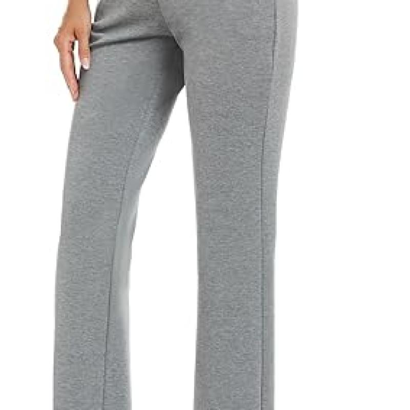 Women's Stretchy Straight Leg Dress Work Pants Business Office Casual Slacks with Pockets