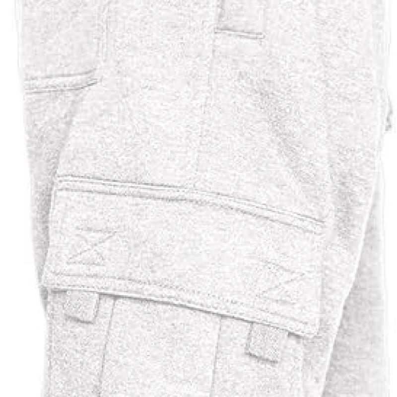 Men's Cargo Sweatpants Casual Fleece Joggers Loose Fit Open Bottom Athletic Pants for Men with Pockets