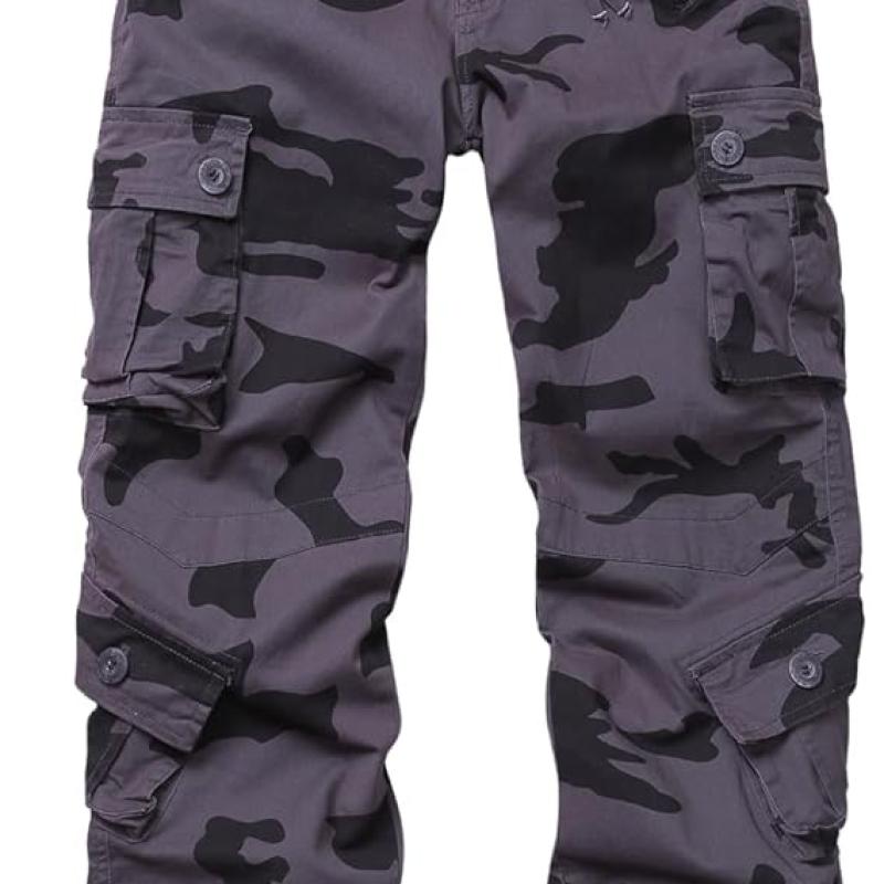 Womens Cargo Army Combat Work Pants with 8 Pockets Casual Cotton Ripstop Construction Pants