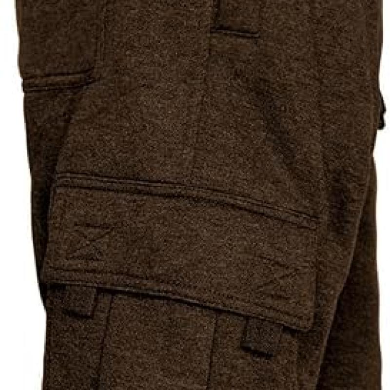 Men's Cargo Sweatpants Casual Fleece Joggers Loose Fit Open Bottom Athletic Pants for Men with Pockets