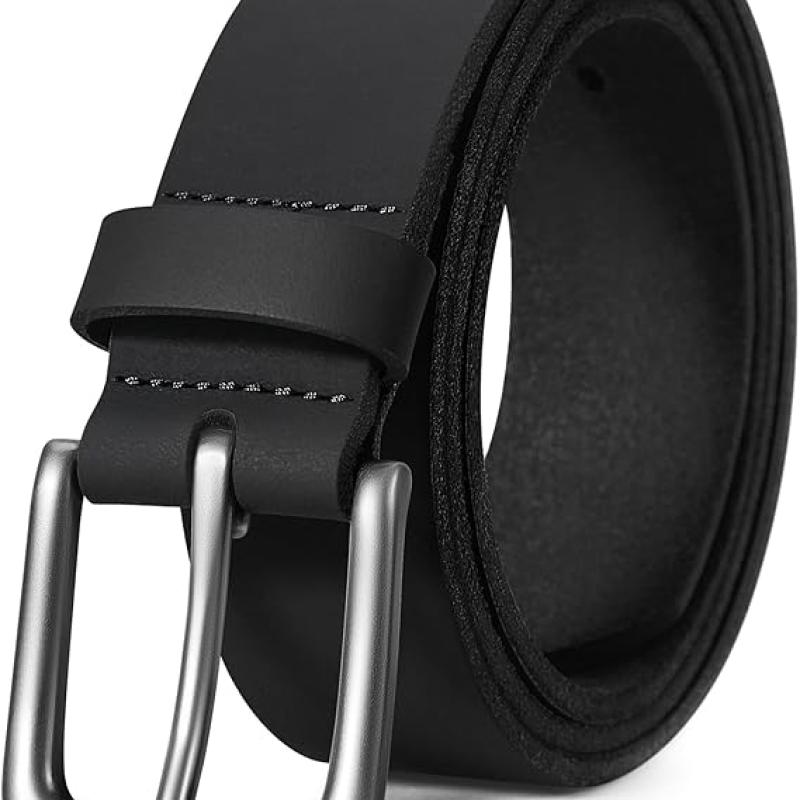 Men's Genuine Leather Casual Every Day Jeans Belts, Handmade Men Leather Belt with Gift Box