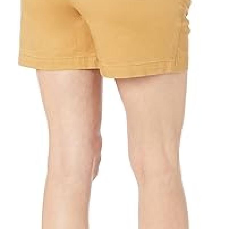 Women's Mid-Rise Slim-Fit 5 Inch Inseam Khaki Short (Available in Straight and Curvy Fits)