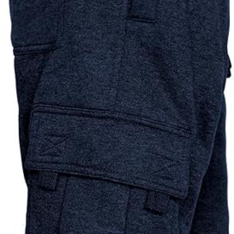 Men's Cargo Sweatpants Casual Fleece Joggers Loose Fit Open Bottom Athletic Pants for Men with Pockets