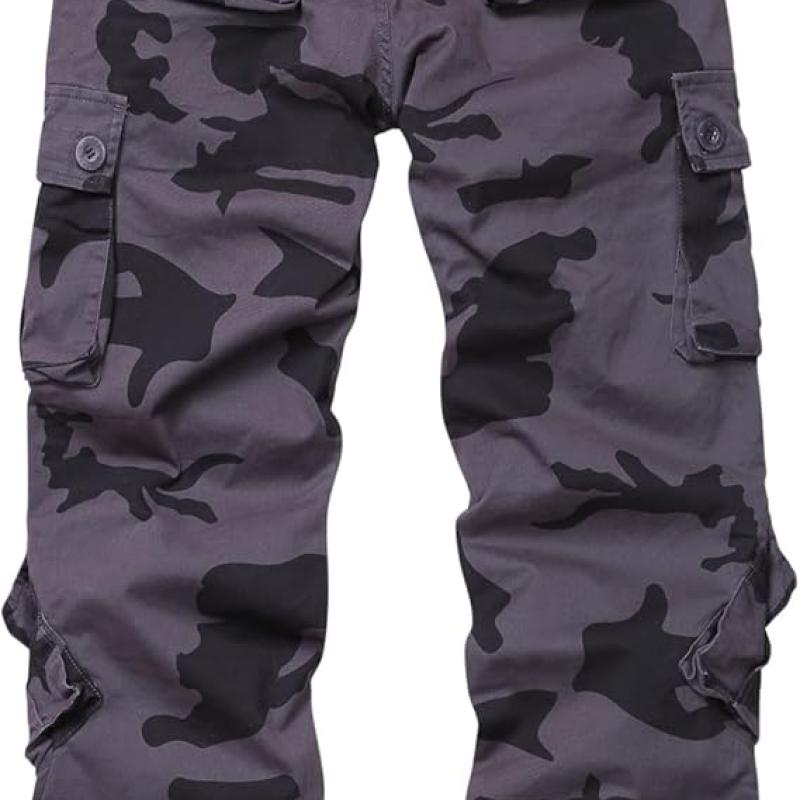 Womens Cargo Army Combat Work Pants with 8 Pockets Casual Cotton Ripstop Construction Pants