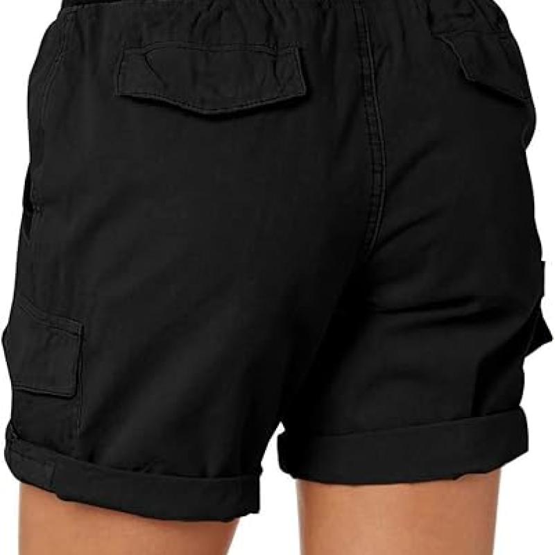 Womens Relaxed Fit High Waist Casual 4 Pocketed 2025 Hiking Outdoor Summer Shorts S-XL