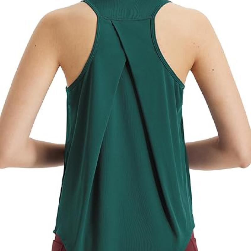 Women's Workout Tops Sleeveless Running Athletic Shirts Tank Tops Racerback Quick Dry UPF 50+