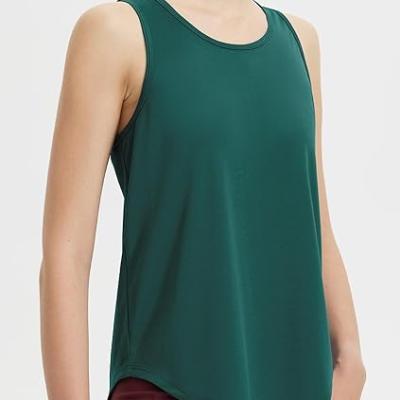 Women's Workout Tops Sleeveless Running Athletic Shirts Tank Tops Racerback Quick Dry UPF 50+