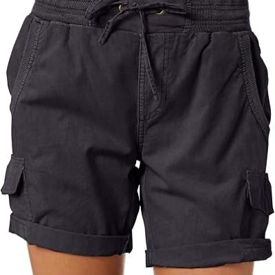 Womens Relaxed Fit High Waist Casual 4 Pocketed 2025 Hiking Outdoor Summer Shorts S-XL