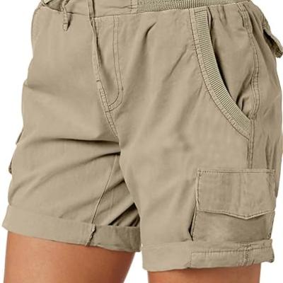 Womens Relaxed Fit High Waist Casual 4 Pocketed 2025 Hiking Outdoor Summer Shorts S-XL