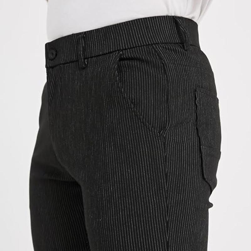 Men's Plaid Pants Skinny Dress Pants for Men Skinny Chino Pants Men