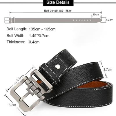 Belts for Men Big and Tall, Mens Belt Leather for Casual Jeans Dress Work All Size 28"-64" Black Brown Width