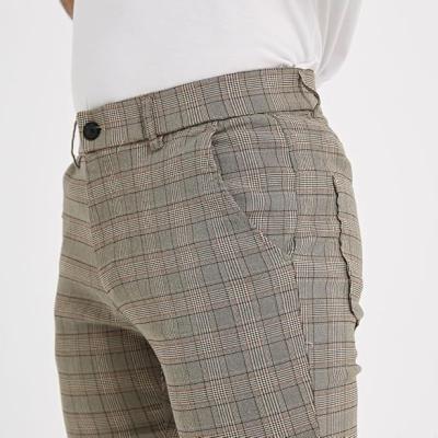 Men's Plaid Pants Skinny Dress Pants for Men Skinny Chino Pants Men