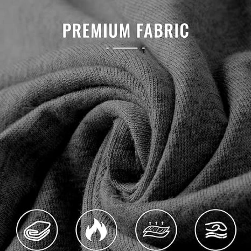 Men's Cargo Sweatpants Casual Fleece Joggers Loose Fit Open Bottom Athletic Pants for Men with Pockets