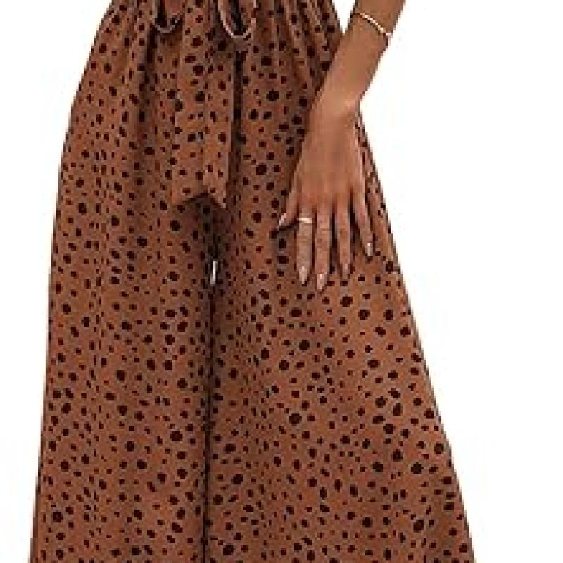 Women's Jumpsuits Dressy Casual Summer Loose Wide Leg Tank Top Jumpsuit with Belt