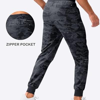 Mens Joggers with Zipper Pockets Lightweight Sweatpants Workout Athletic Pants for Gym Running Golf