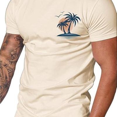 Men's Graphic Tees Crew Neck T Shirts Short Sleeve T-Shirts Casual Summer Streetwear