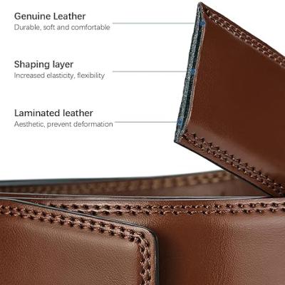 Mens Belt Leather Ratchet 1 3/8'' Belt For Men Gift Dress and Casual with Adjustable Buckle, Trim to Fit