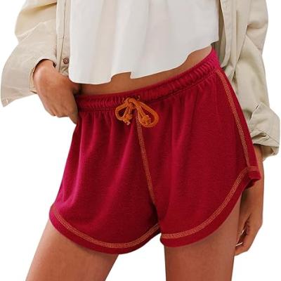 Women’s Casual Shorts Comfy Drawstring Elastic Waist Summer Beach Workout Lounge Shorts for Women