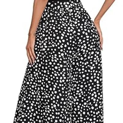 Women's Jumpsuits Dressy Casual Summer Loose Wide Leg Tank Top Jumpsuit with Belt