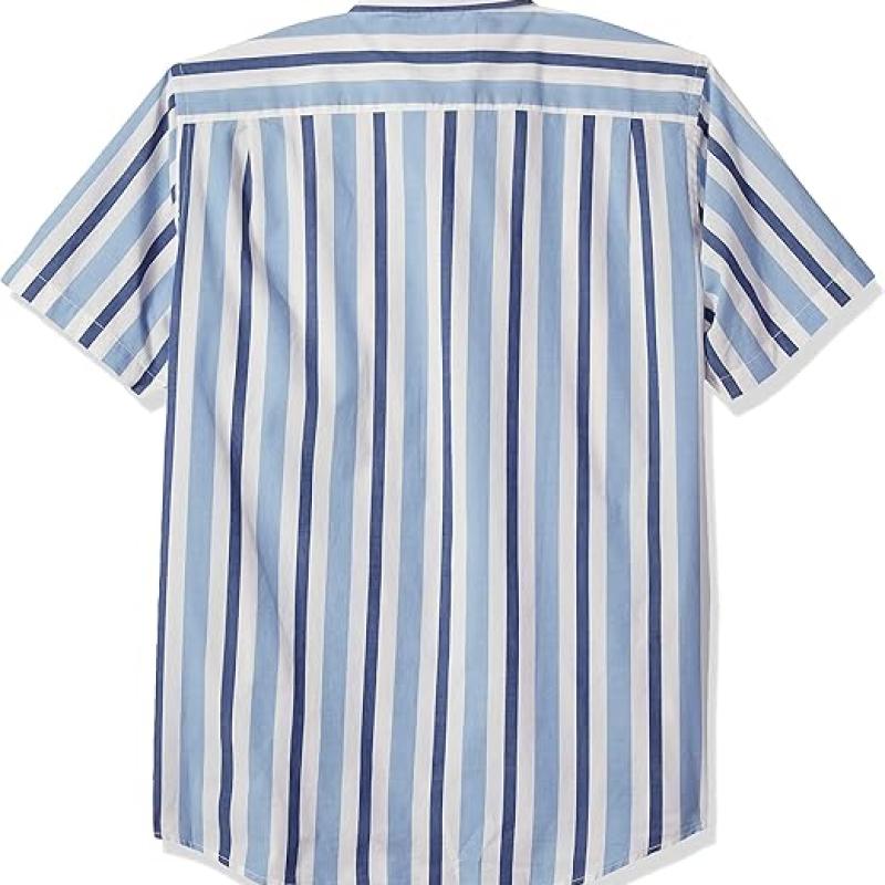 Essentials Men's Regular-Fit Short-Sleeve Poplin Shirt