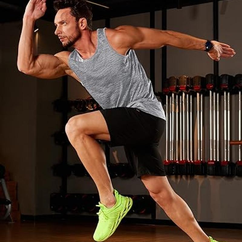 Men's Tank Tops Quick Dry Sleeveless Workout Muscle Shirt Athletic Bodybuilding Gym Performance Tee Shirts