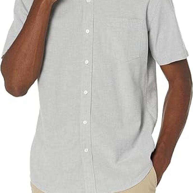Men's Regular-Fit Short-Sleeve Pocket Oxford Shirt