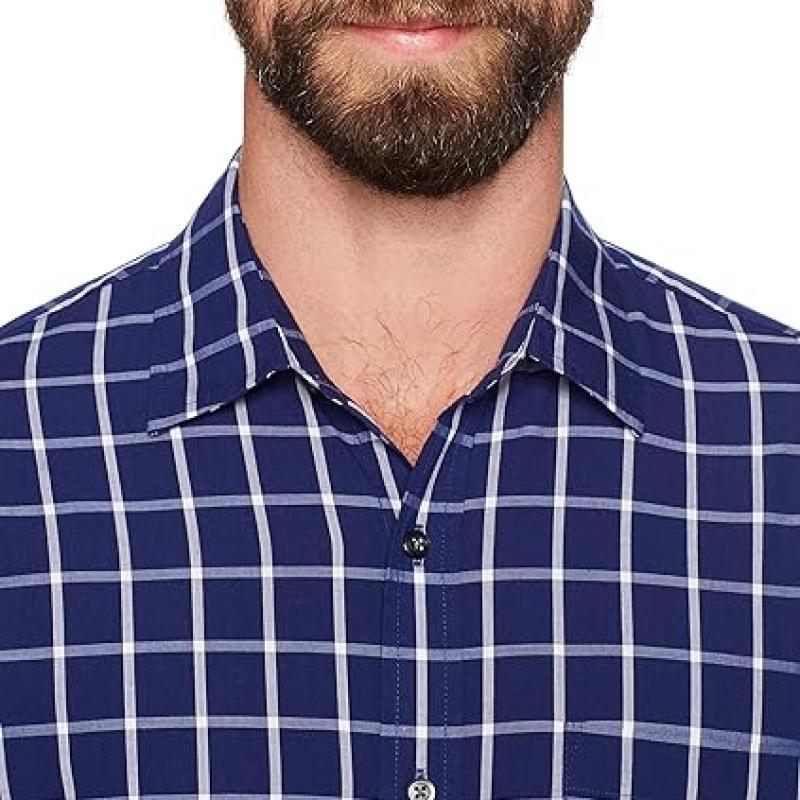 Men's Regular-Fit Short-Sleeve Poplin Shirt